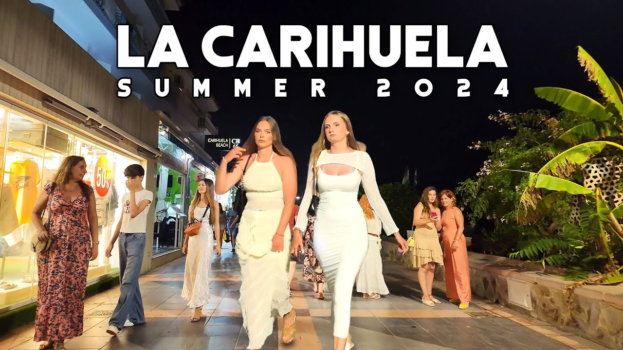 La Carihuela Torremolinos Spain Busy Nightlife Summer 2024 August Update Costa del Sol | Málaga [4K]