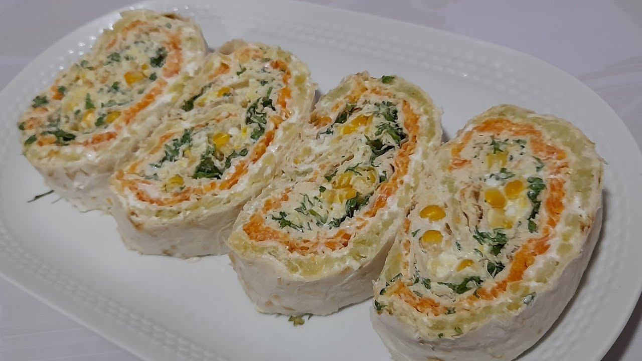 📢 Yuxa Salatının hazırlanması Çox dadlı və doyumlu salat👈👍Lavaş salatı 🌮