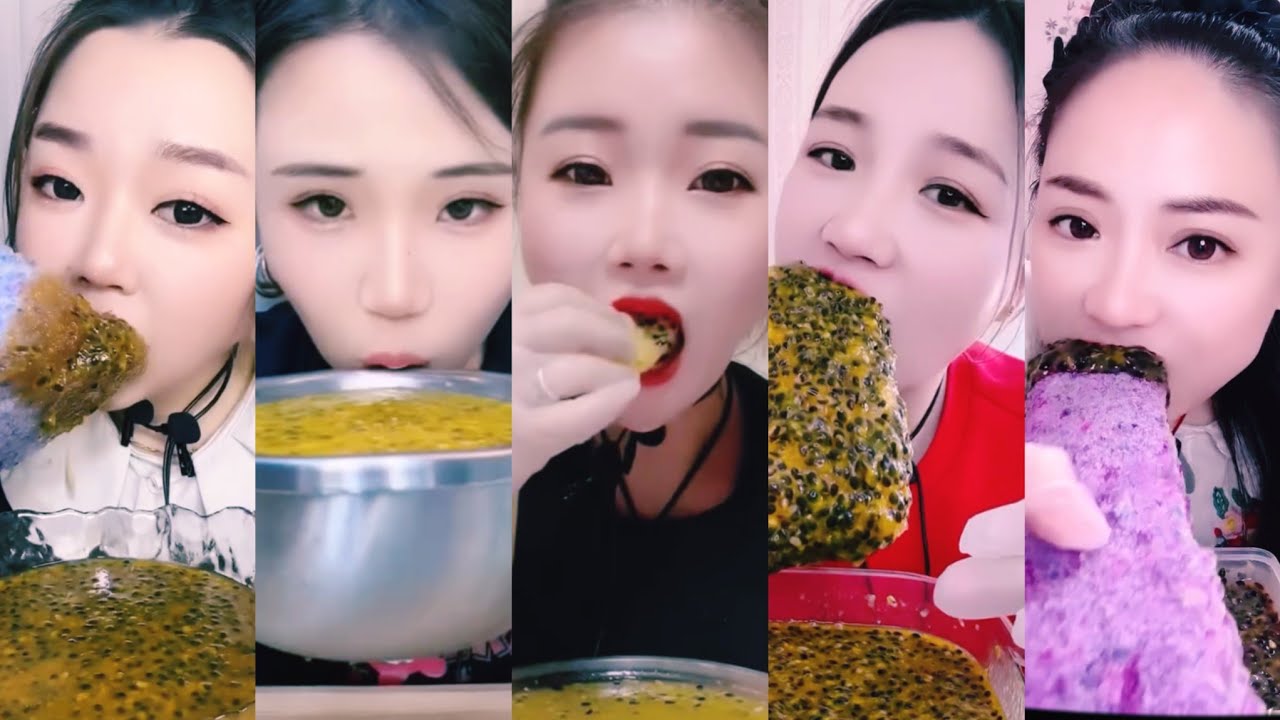 ASMR ICE DIPPED IN PASSIONFRUIT -1 | Ice Lover
