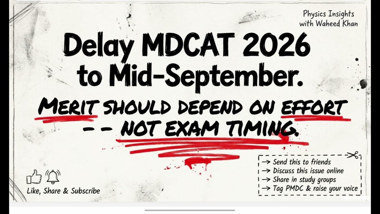 MDCAT 2026 Delay! Freshers vs Repeaters