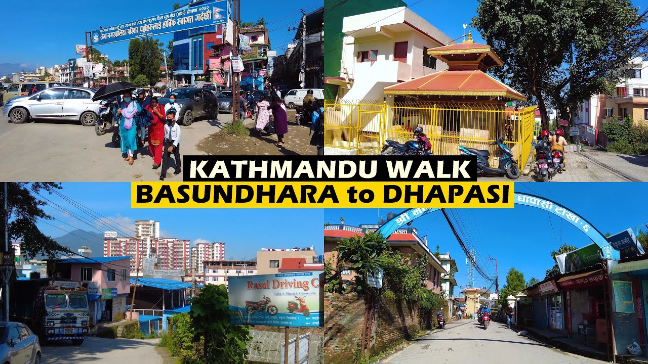 [4K🇳🇵] Kathmandu City Walk Morning - Basundhara to Dhapasi - Virtual Walking Tour Aug 2022