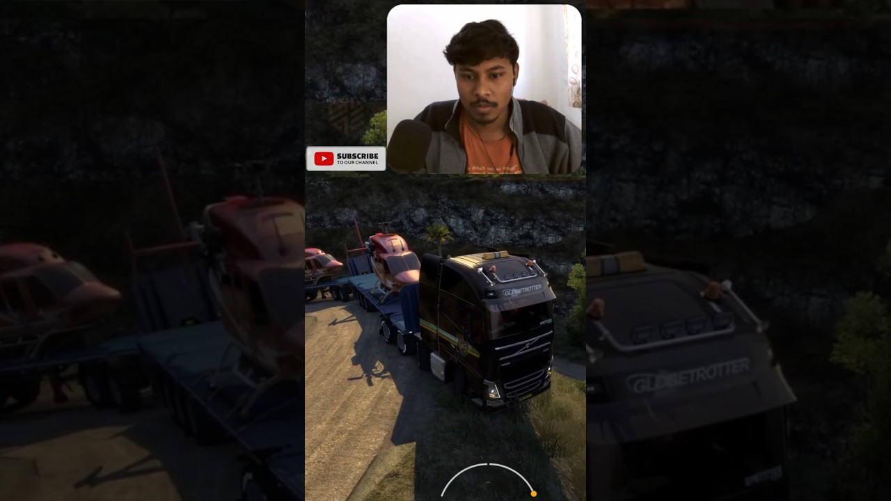 Can I Survive This Sharp Turn? ( Triple Helicopter Load ) #ets2 #eurotrucksimulator2