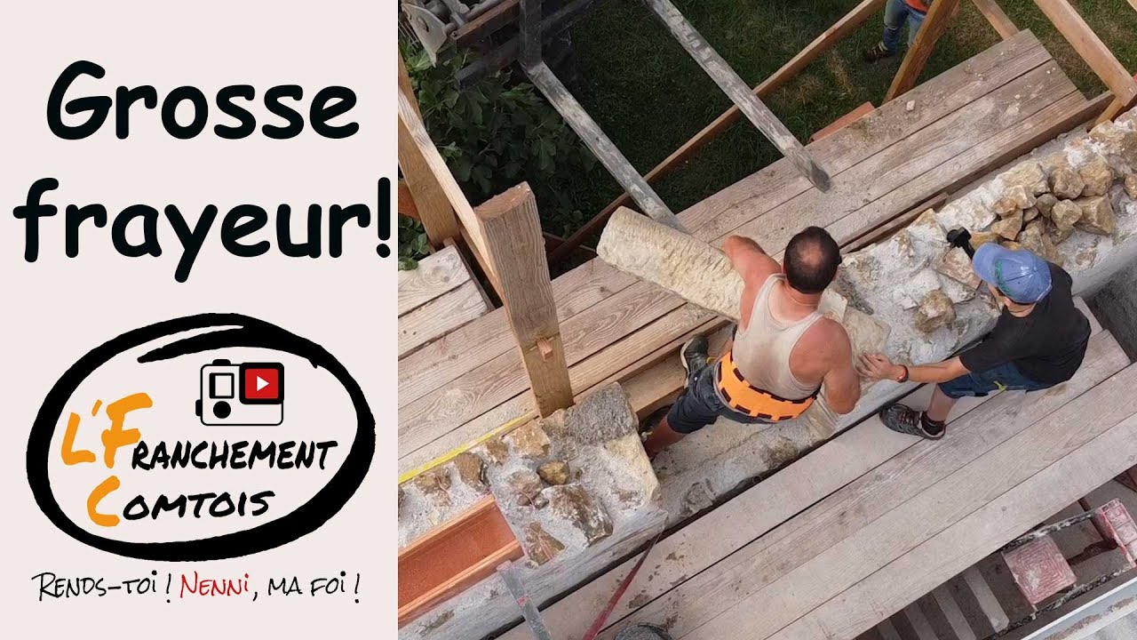 27.G RENOVATION! Mise en place de deux gros linteaux, pierre et bois, et grosse frayeur!