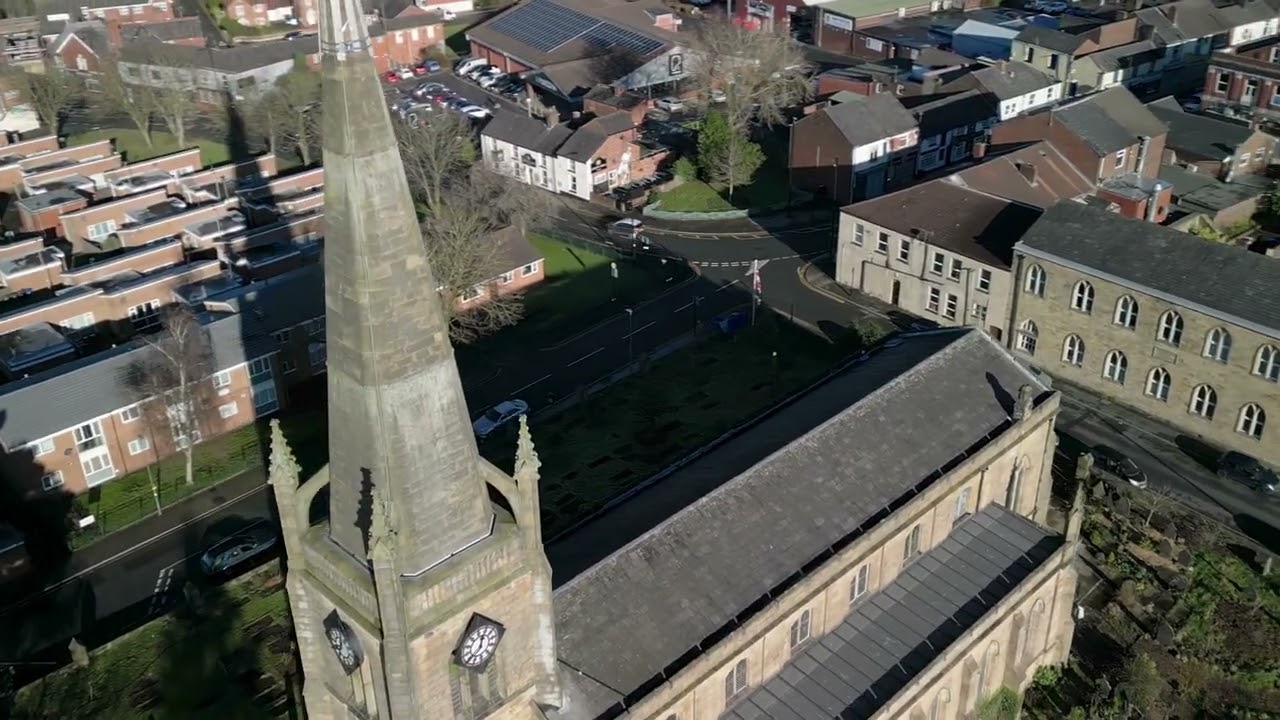 Tyldesley - Parish Church of St George | Cinematic footage of Historic Buildings | #drone