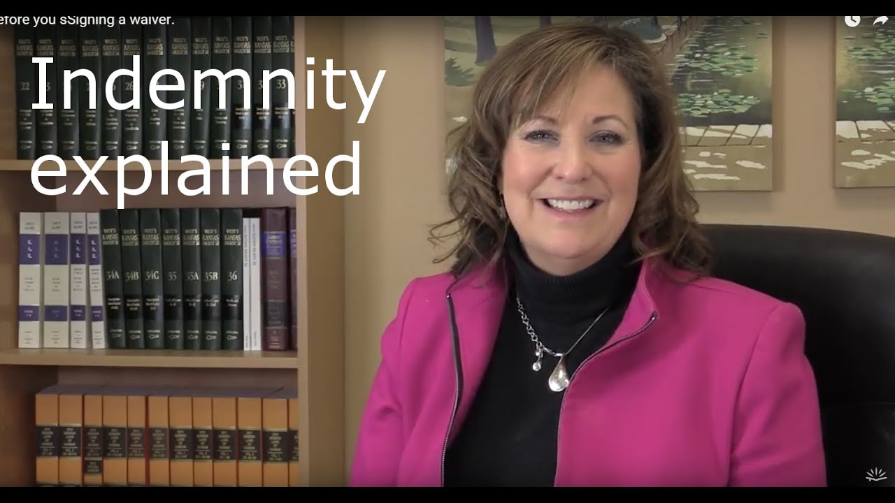 What it means to indemnify someone.