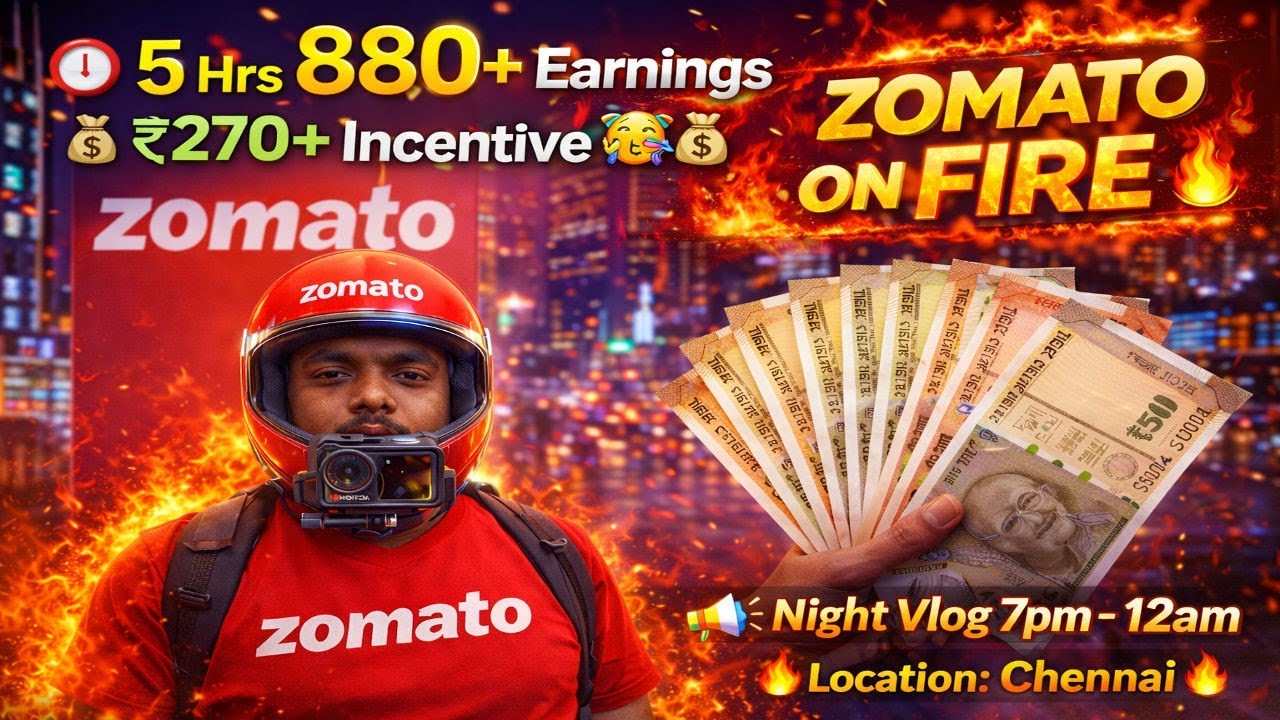 Zomato Delivery Part time in tamil Earnings with proof 2026 | Vlog- 03 || #zomato |@VlogsTN91 
