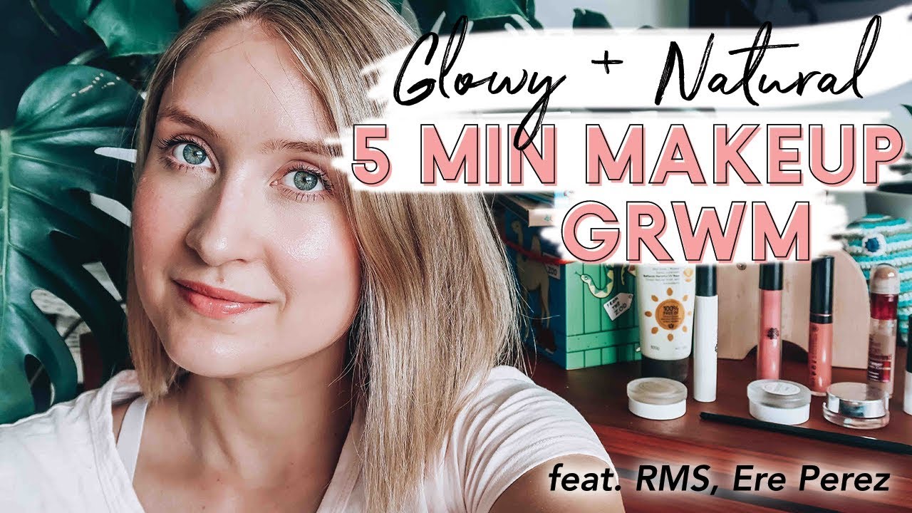 Glowy Everyday Makeup GRWM | ft. natural products (RMS, 100% Pure + Ere Perez!)