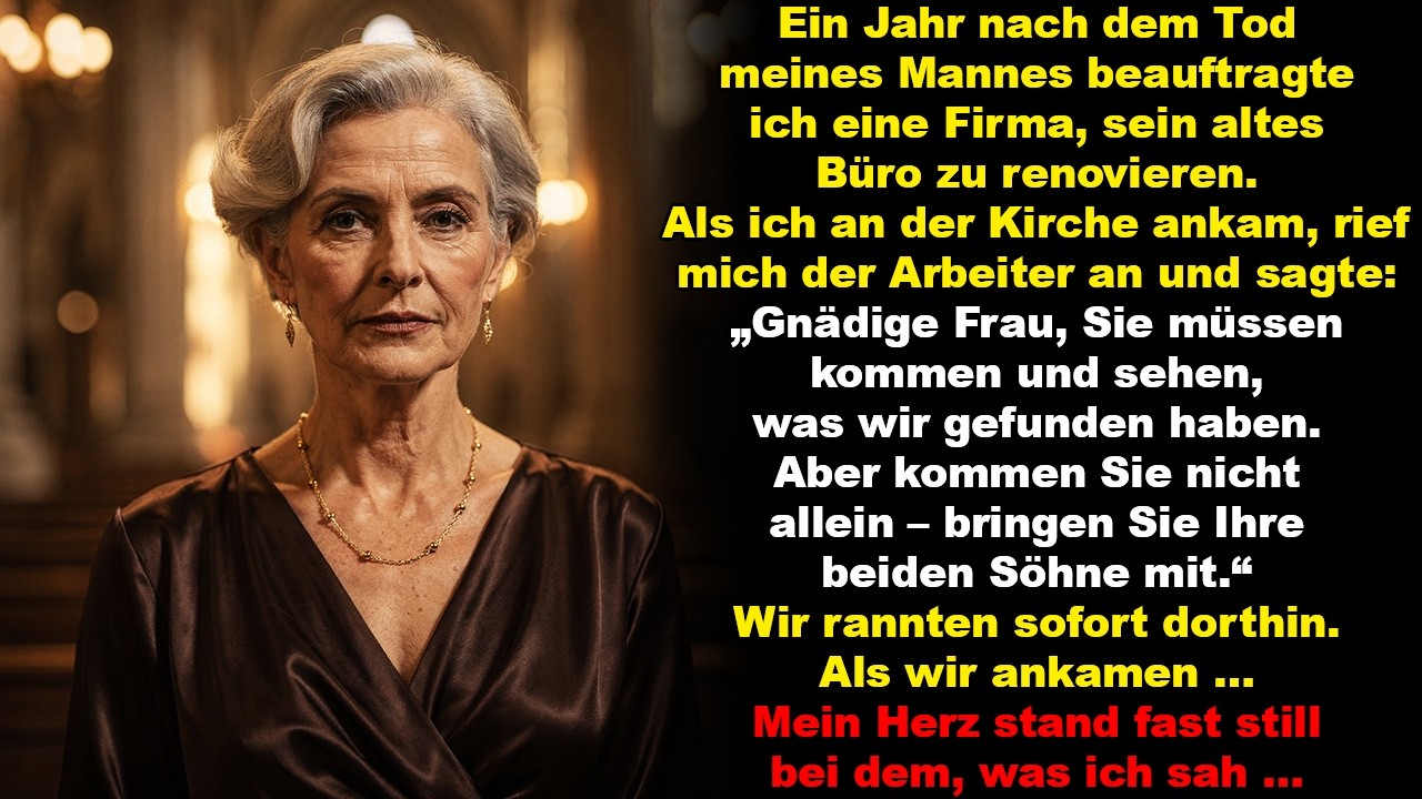 Mein Mann starb. Ein Jahr später enthüllte eine Renovierung etwas so Schreckliches, dass mein Herz…