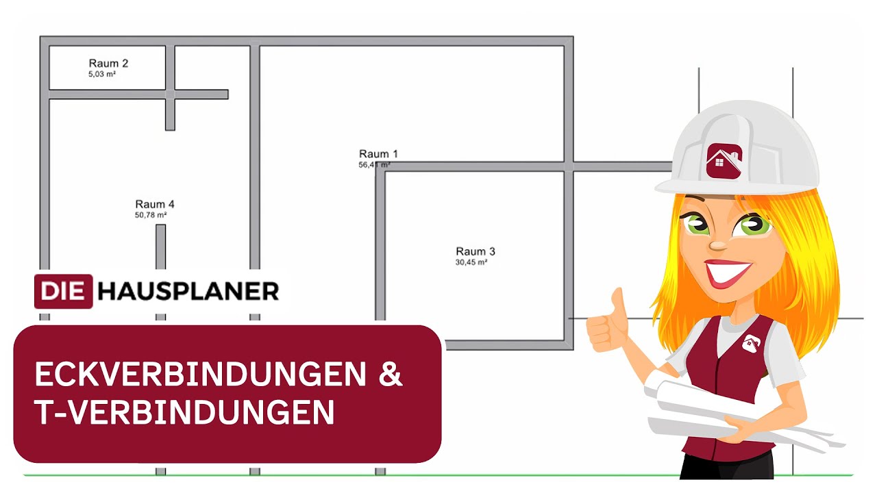 Eckverbindungen und T-Verbindungen im 3D HAUSPLANER erkl&auml;rt