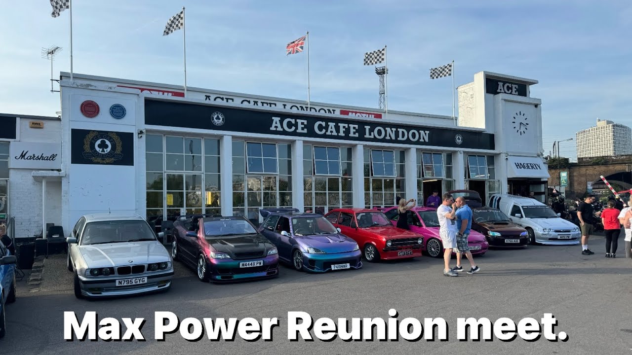 Ace Cafe, London . Max Power Reunion meet.