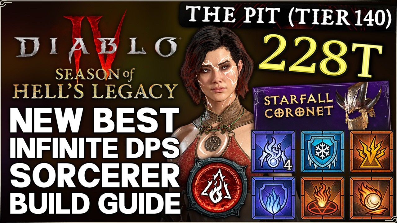 Diablo 4 &mdash; Новый лучший имбовый билд на чародея с уроном 100 ТРИЛЛИОНОВ &mdash; Гайд по Гидре и Метеору...