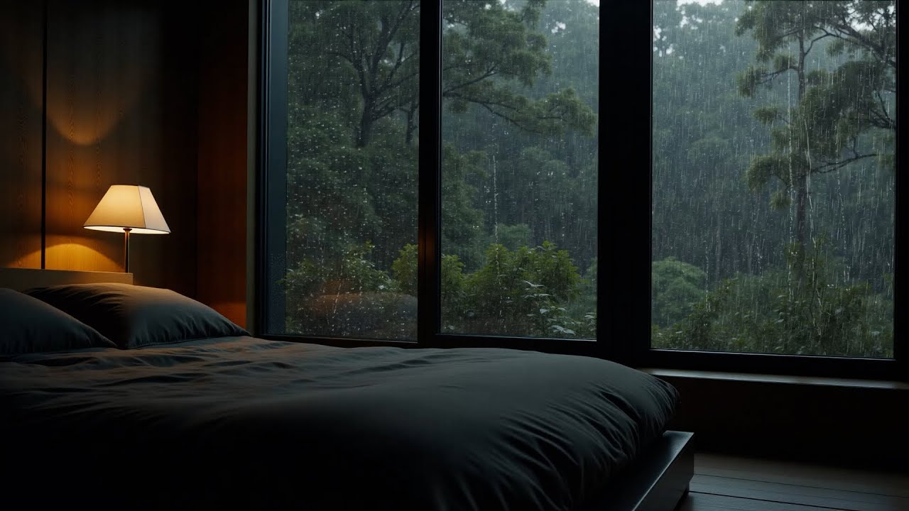Musique pour un sommeil profond - apaisante avec le son de la pluie - Aide à réduire l'insomnie.