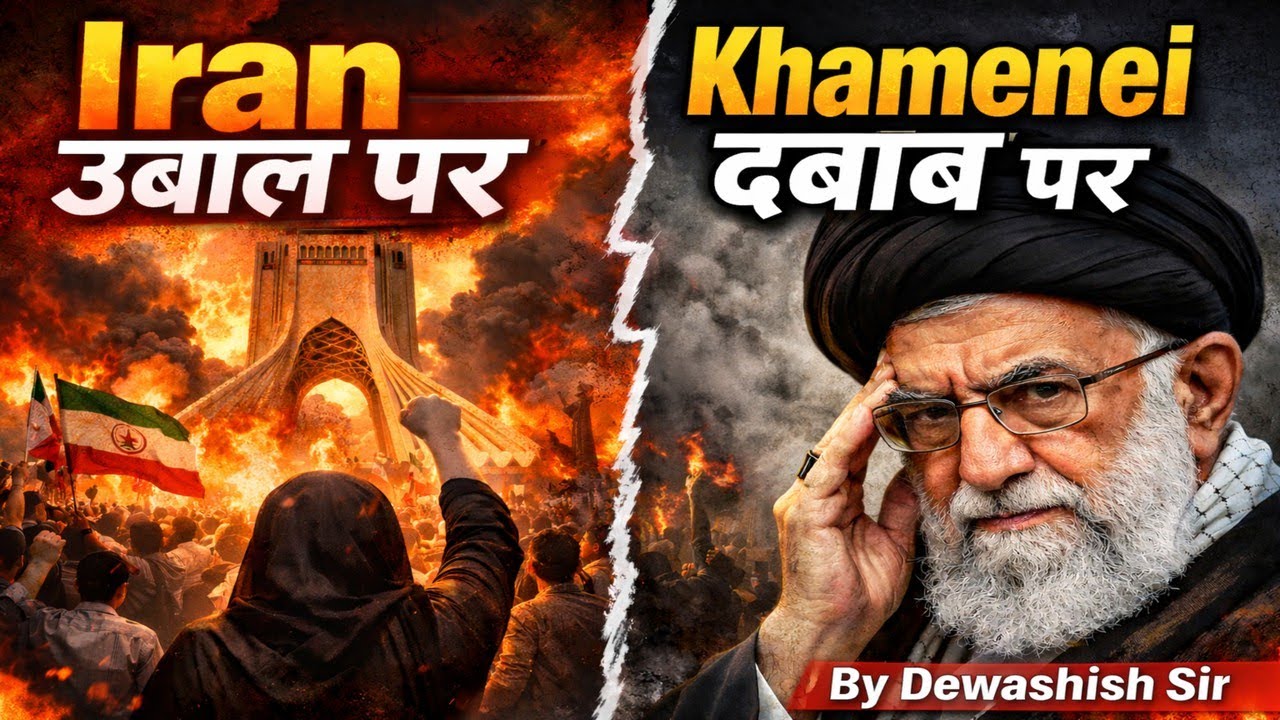 Iran Crisis Explained | ईरान उबाल पर, Khamenei दबाव पर | 2 Minute Analysis | By Dewashish Sir