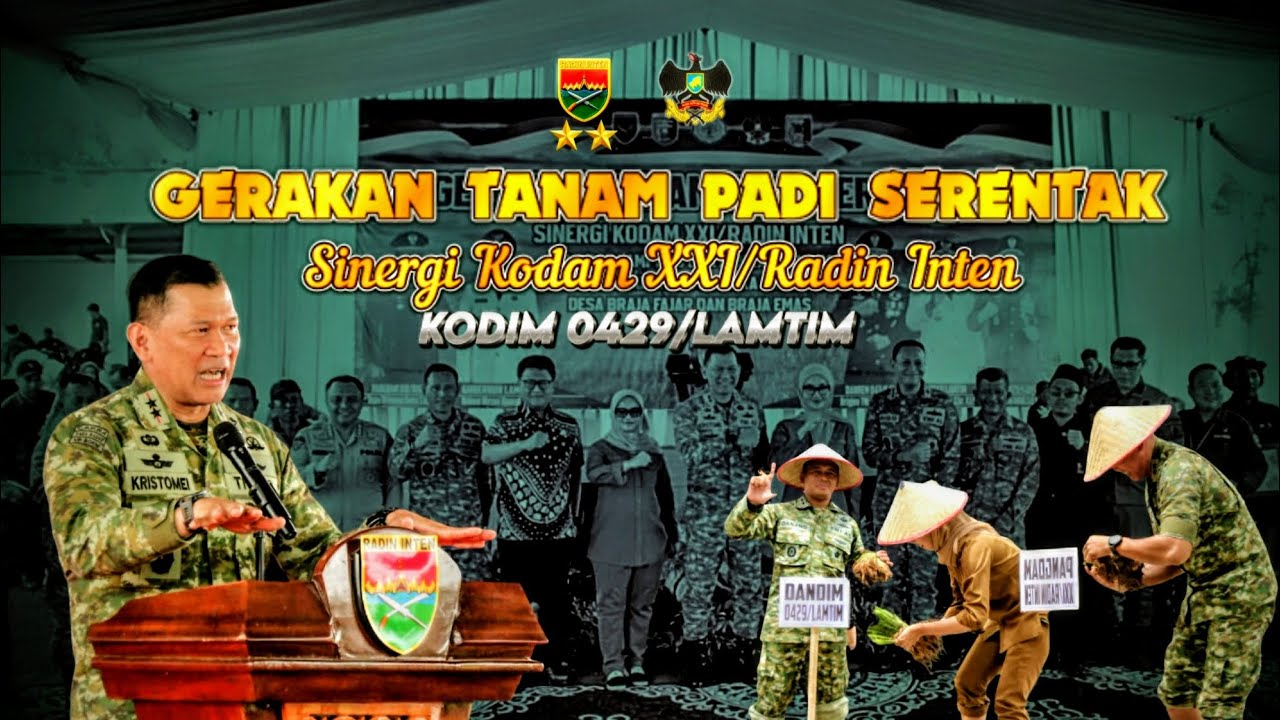 GERAKAN TANAM PADI SERENTAK KODIM 0429/LAMTIM