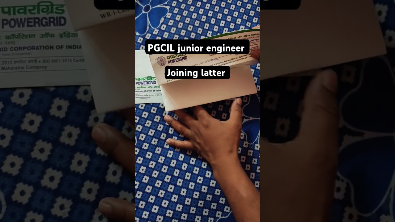 power grid joining letter #pgcil #powergrid #juniorengineer