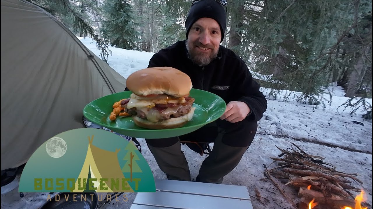 Solo Camp with the Naturehike Cloud Up 2 Pro: Bacon Cheeseburger & Cozy Fires! 🔥🍔