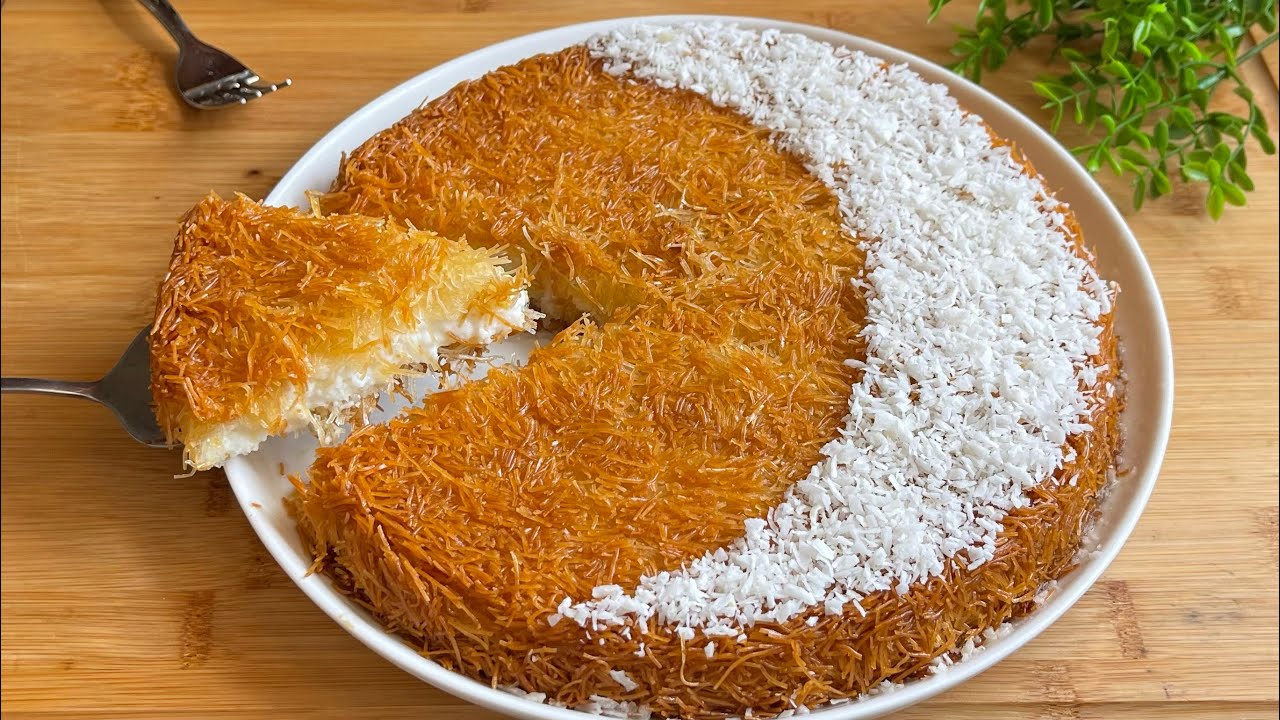How to make coconut cream kunafa/كنافة بكريمة جوز الهند