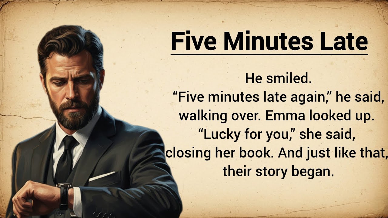 Five minutes late || Stories for Learning English A1 (Level 1)🔥