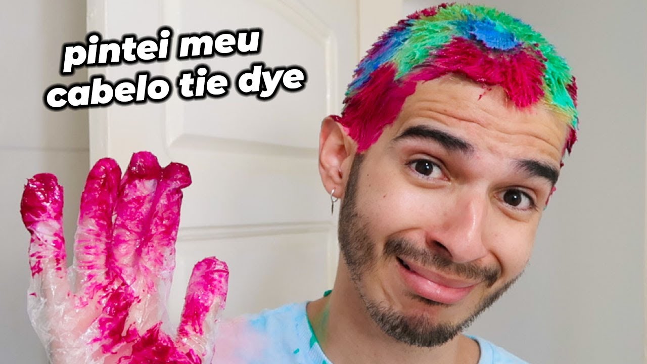 TENTEI FAZER TIE DYE NO MEU CABELO *ficou um lixo*