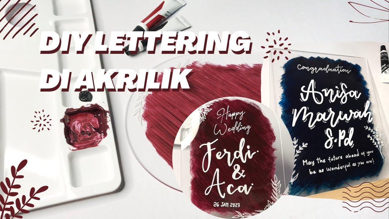 DIY Lettering di Akrilik | Ide Bisnis, Kado Aesthetic Mudah dan Murah ❗️