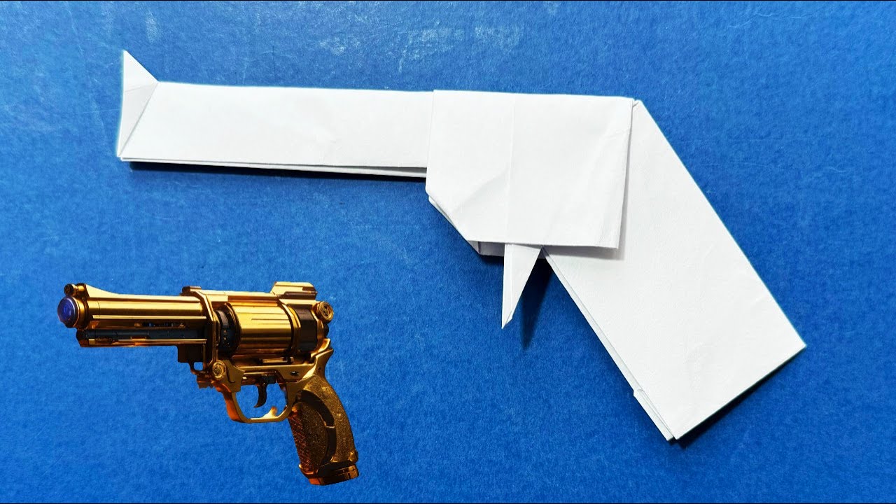 Come Fare una Pistola di Carta | Tutorial realistico per un origami revolver
