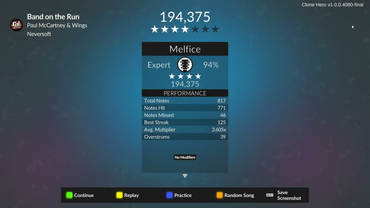 Una rola mas en el Clone Hero, Guitarra Expert, Any Percent