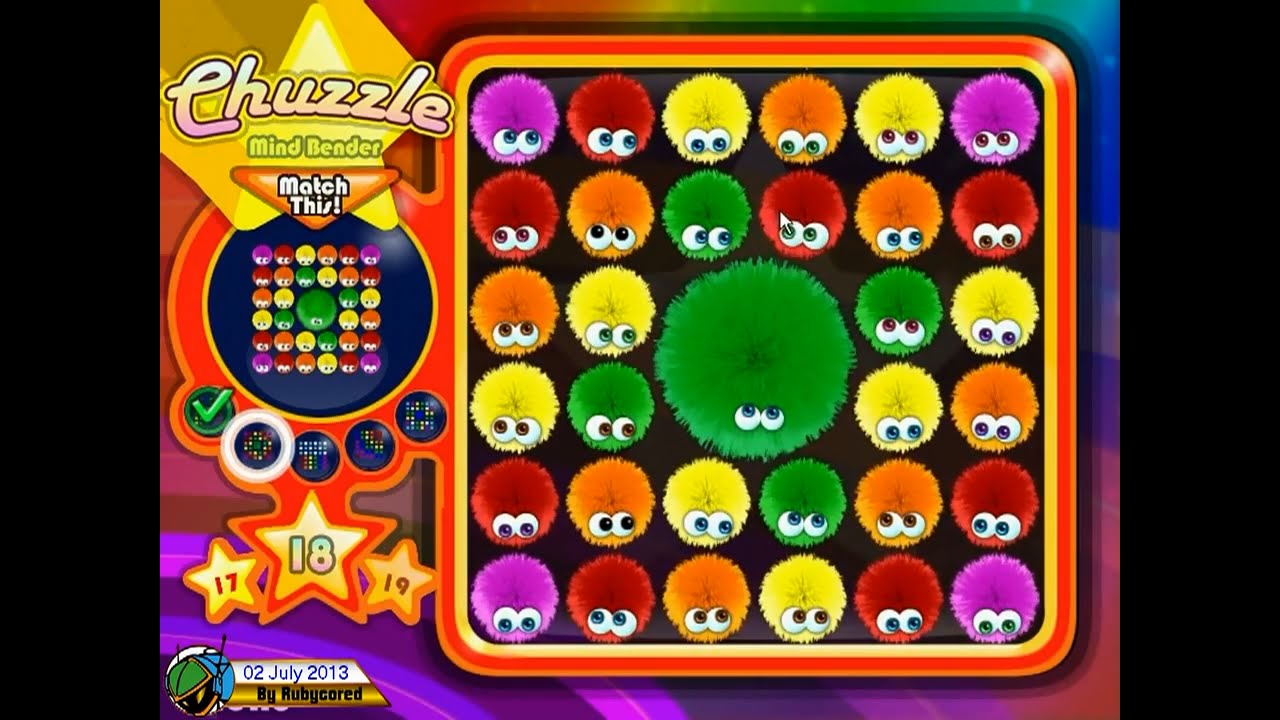 Chuzzle (2005, PC) - Mind Bender 4 of 5: Levels 16~18 [720p60]