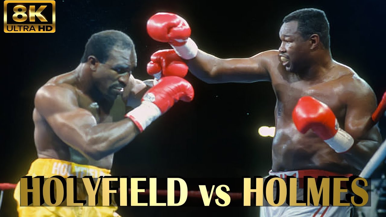 Evander Holyfield vs Larry Holmes | HIGHLIGHTS Boxing Fight | 8K Ultra HD