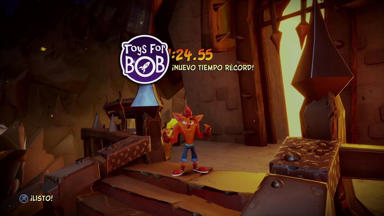Crash 4 - No Triple Spin Dev Time Trial - Toxic Tunnels - 1:24.55