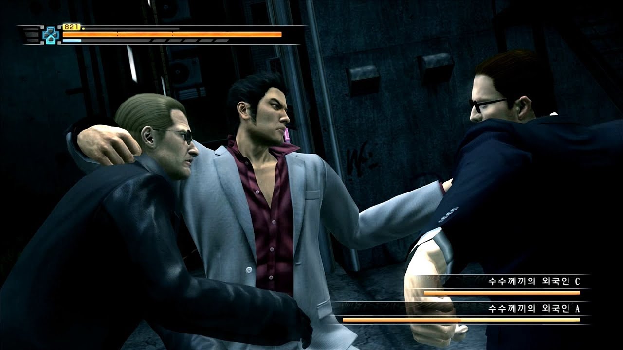 Yakuza 3 remastered - Kiryu vs Black-Suited Men
