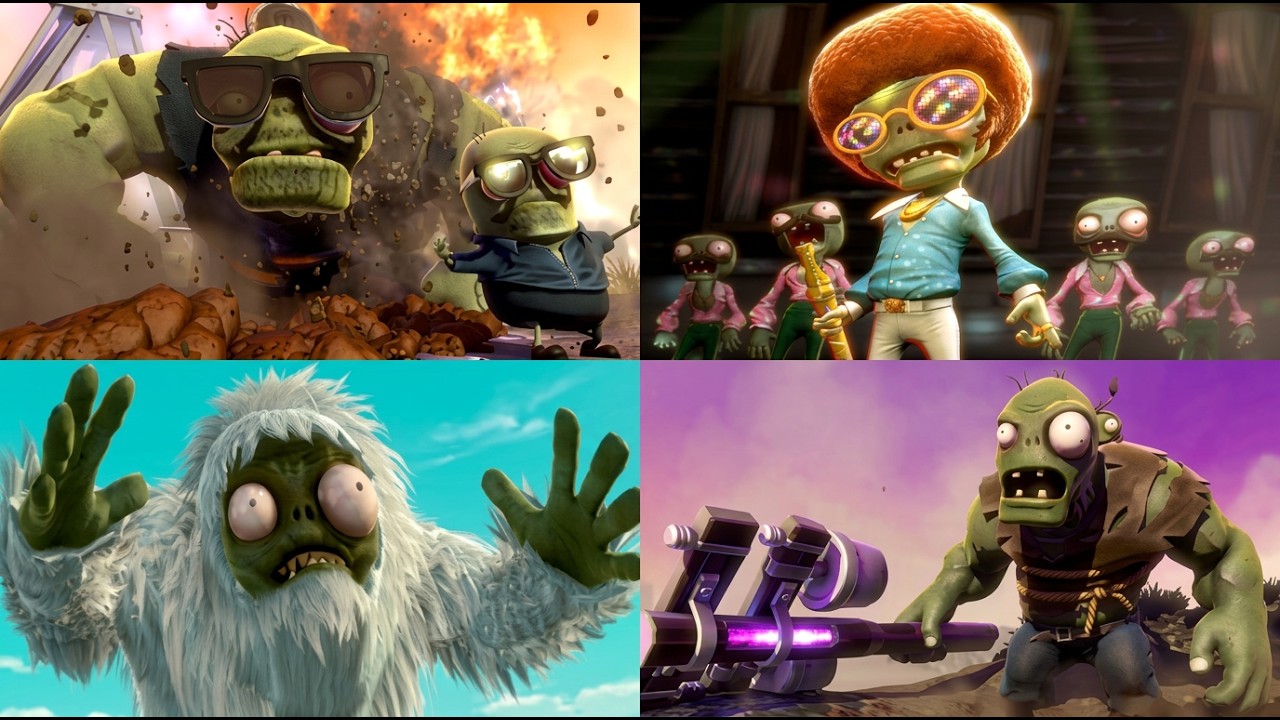 Plants vs. Zombies Garden Warfare - All Final Bosses