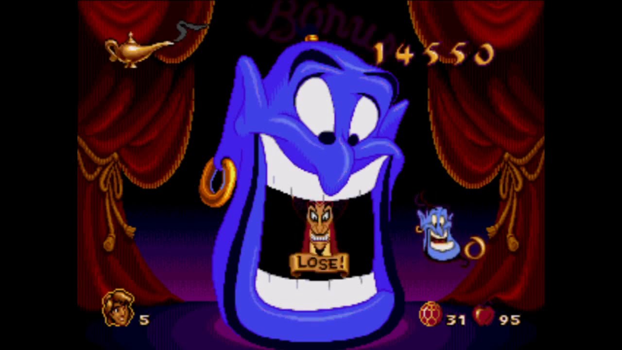 Disney's Aladdin (Sega Genesis) beat Jafar - Longrun - Speedrun - Gameplay - Walkthrough Cheat Codes