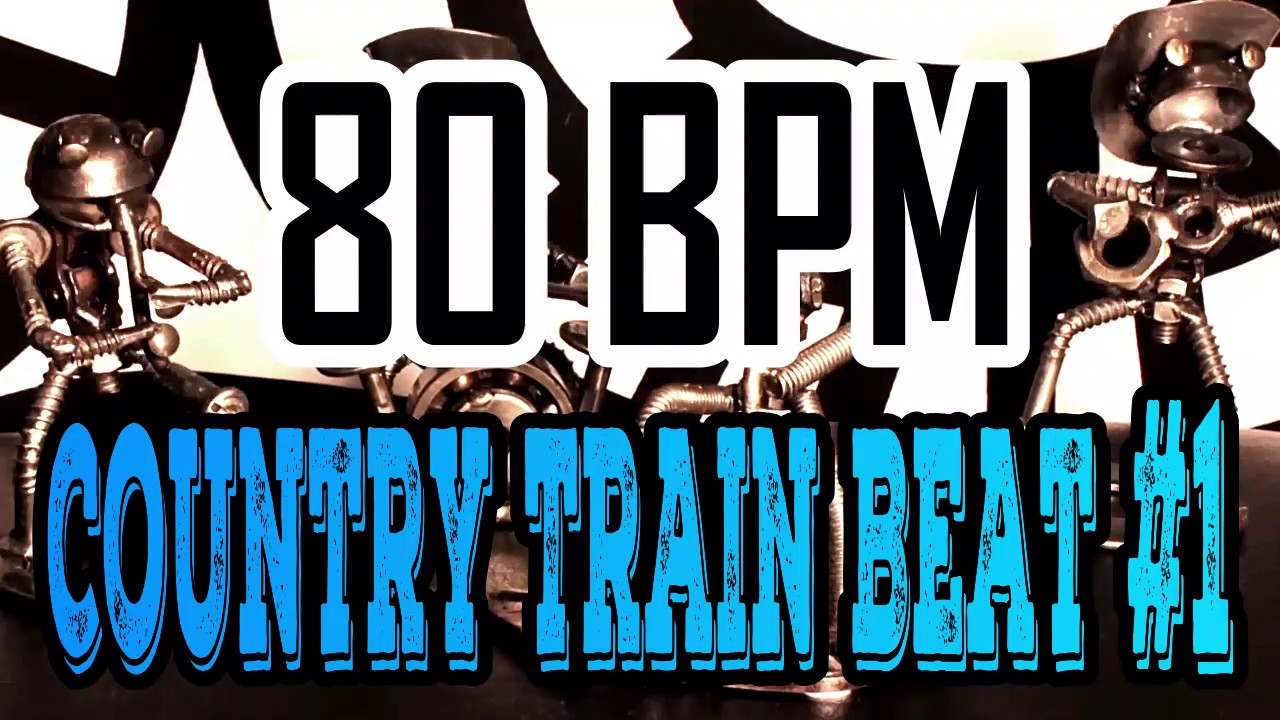 80 BPM - Country Train beat #1 - 4/4 Drum Beat - Drum Track
