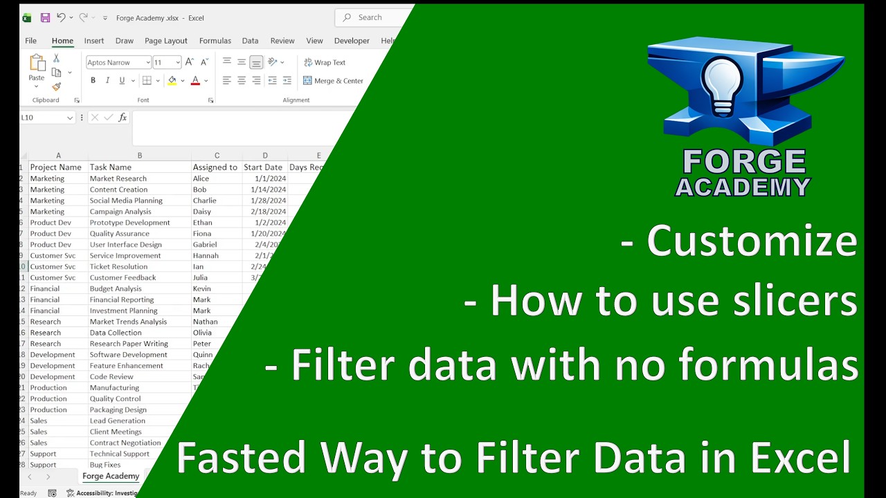 Excel: Fasted Way to Filter Data in Excel — No Formulas Needed!