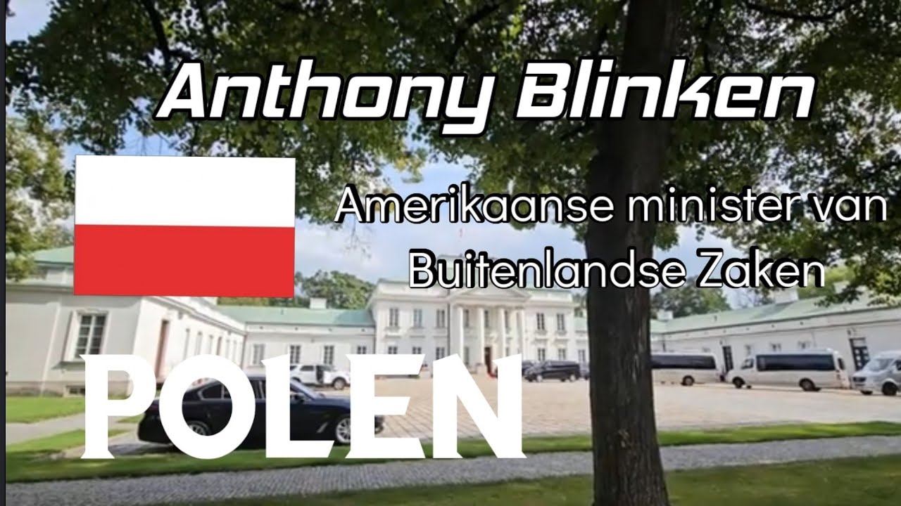 Vertrek van Antony Blinken, Amerikaanse minister van Buitenlandse Zaken, na een bezoek aan Polen.