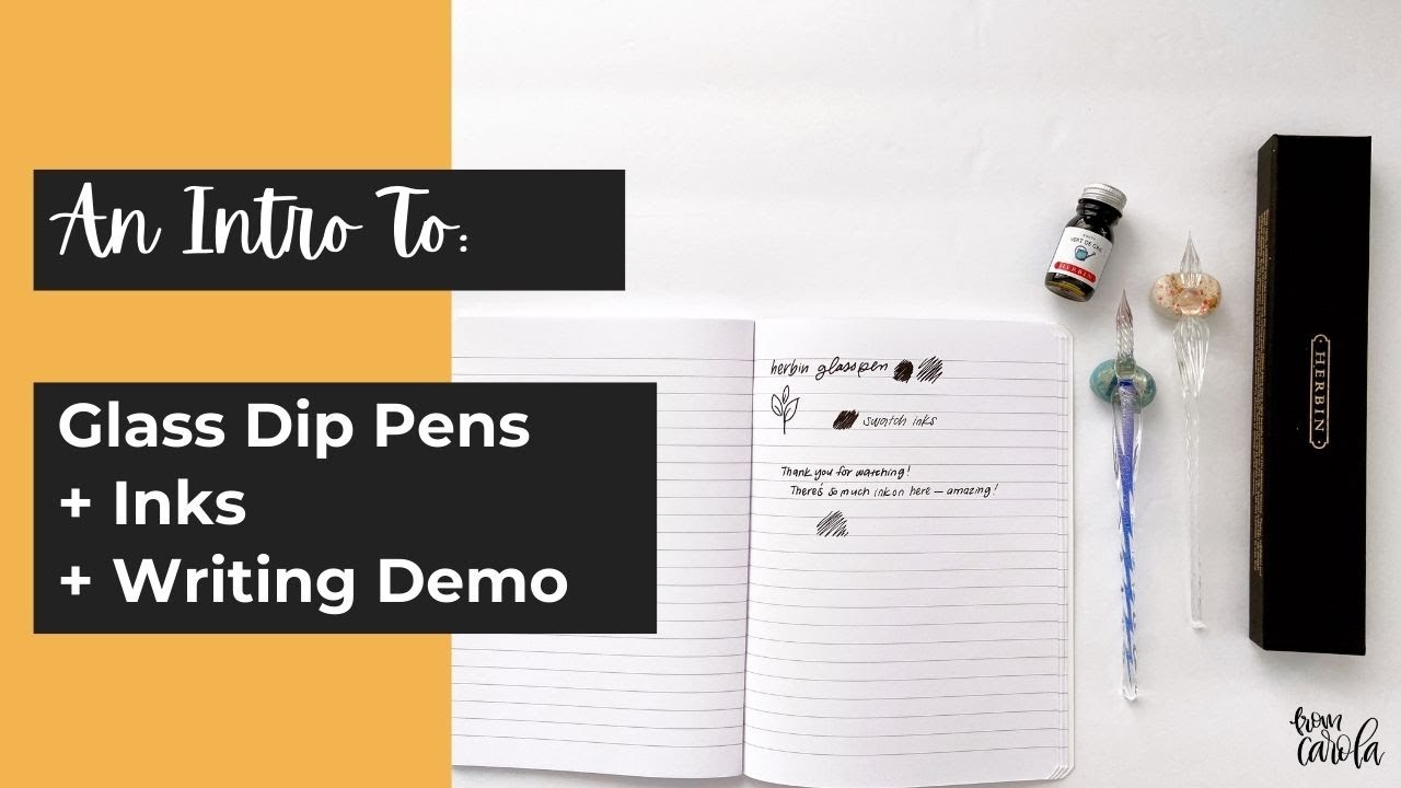 Writing With Glass Dip Pens Feat. J. Herbin Glass Pen