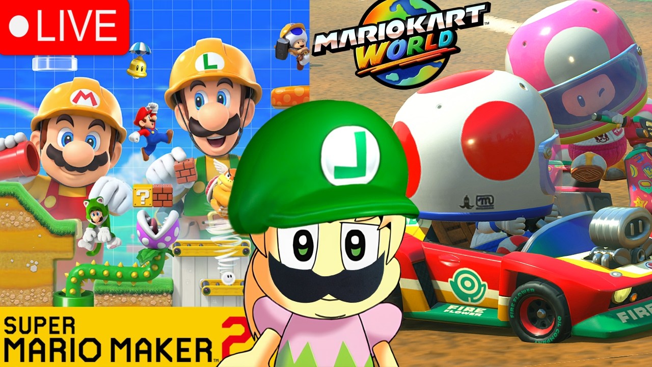 Super Mario Maker 2 + Mario Kart World #retro #mario #nintendo