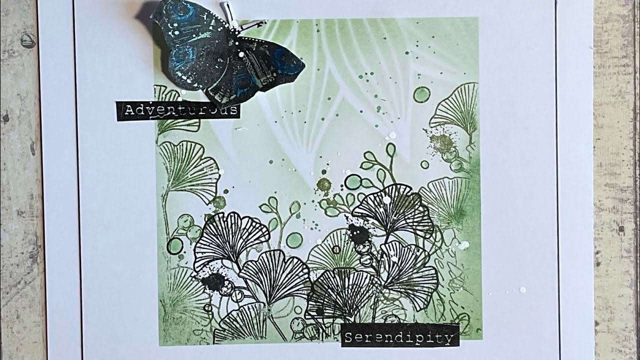 A Delicate Card Design in Green by Jo Rice #Aall&create
