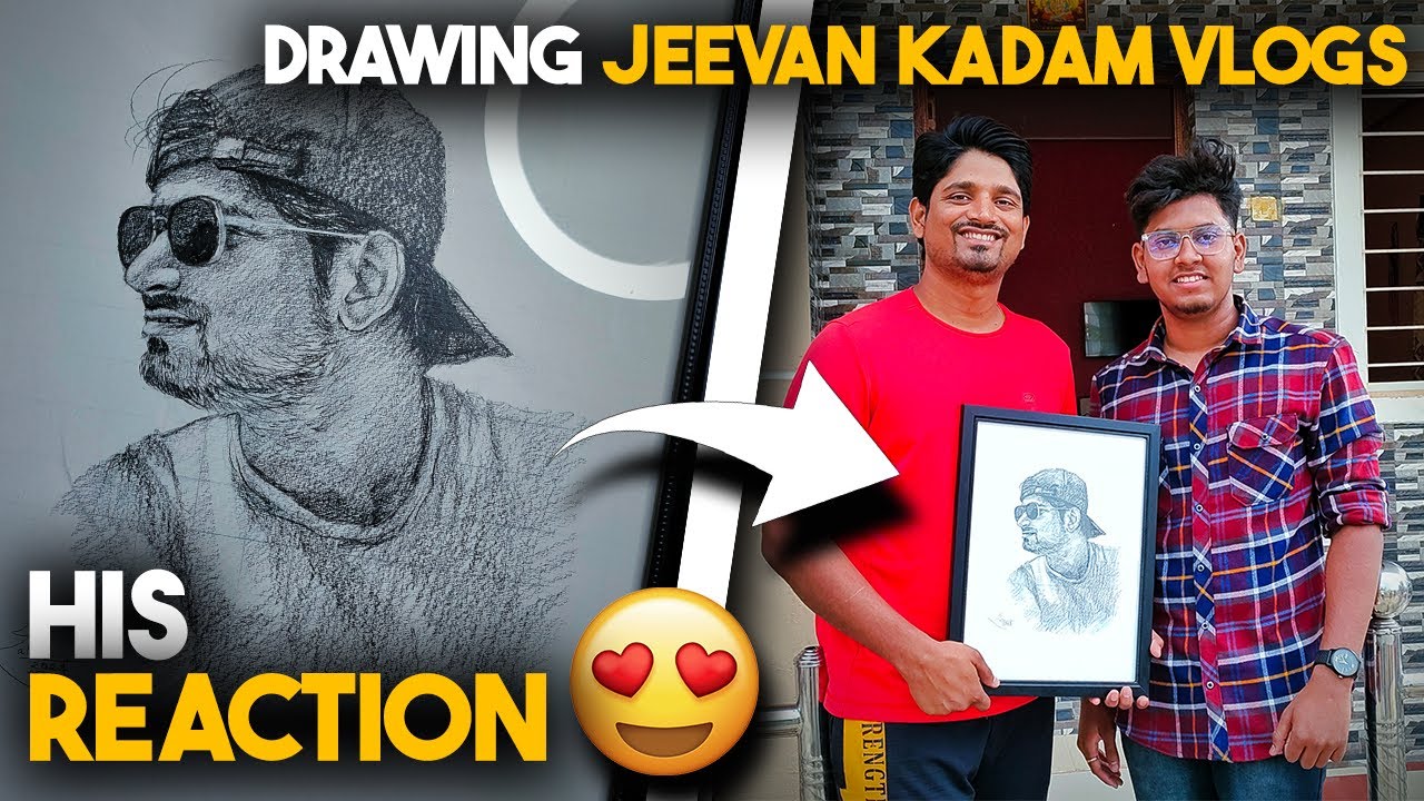 Drawing @JeevanKadamVlogs 😍✏️ | His Reaction 😍 | (HINDI) | 2023