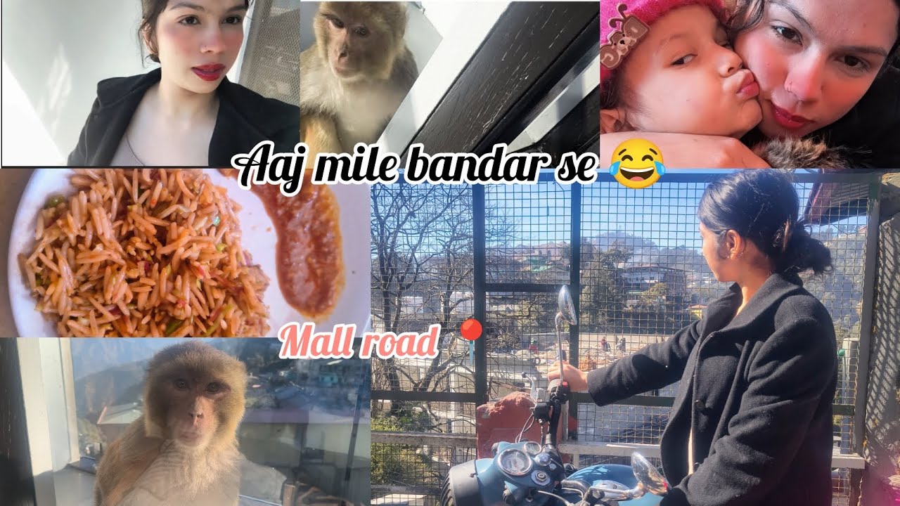 Breakfast in Mall Road📍|| Part - 3 #mussoorie #mallroadmussoorie #breakfast #monkey #makeup 