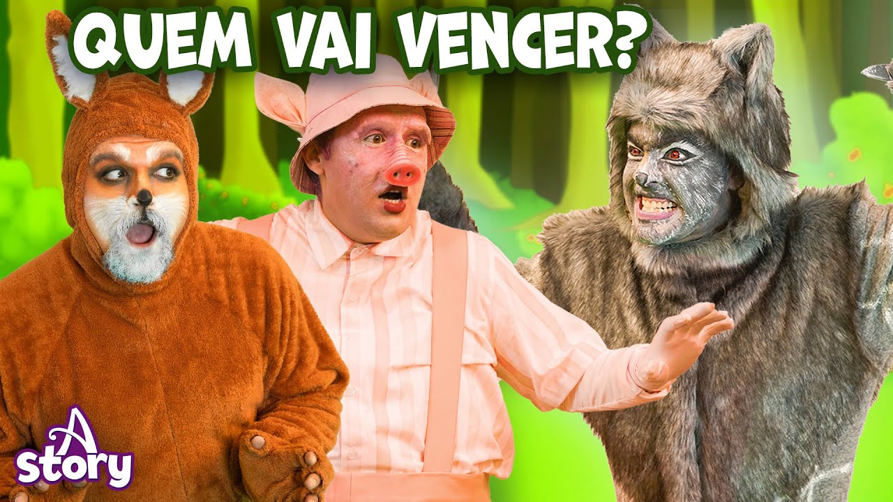 🐺 O Lobo, Os Porquinhos e o Guerreiro Invencível! | Histórias Infantis