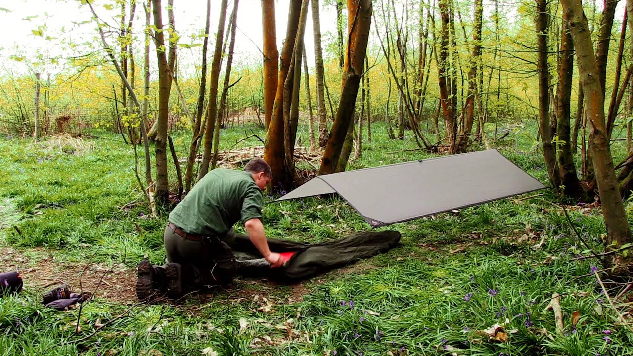 Lightweight Tarp And Bivvy Set Up