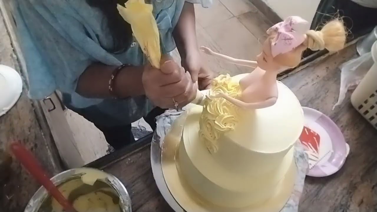 Doll cake design decorations and full video details AtoZ isme milengi full details 