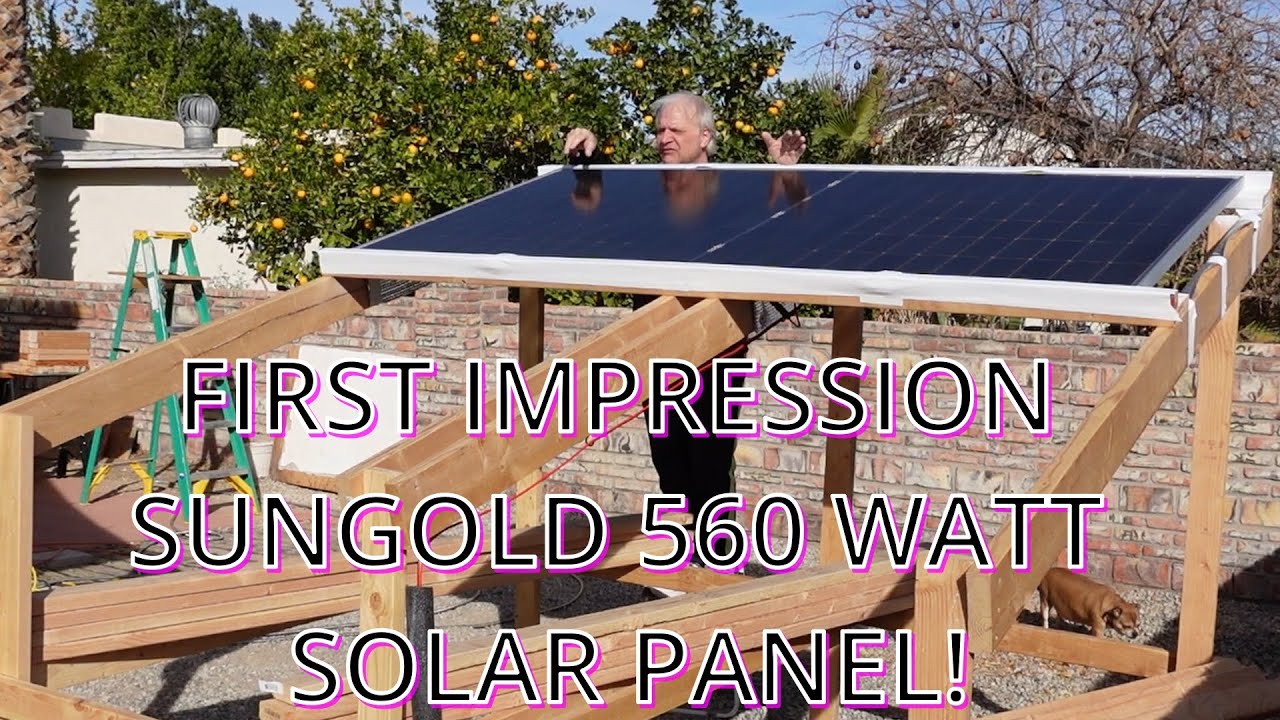 FIRST IMPRESSIONS   SUNGOLD 560 WATT SOLAR PANEL and PECRON E3600LFP SOLAR GENERATOR