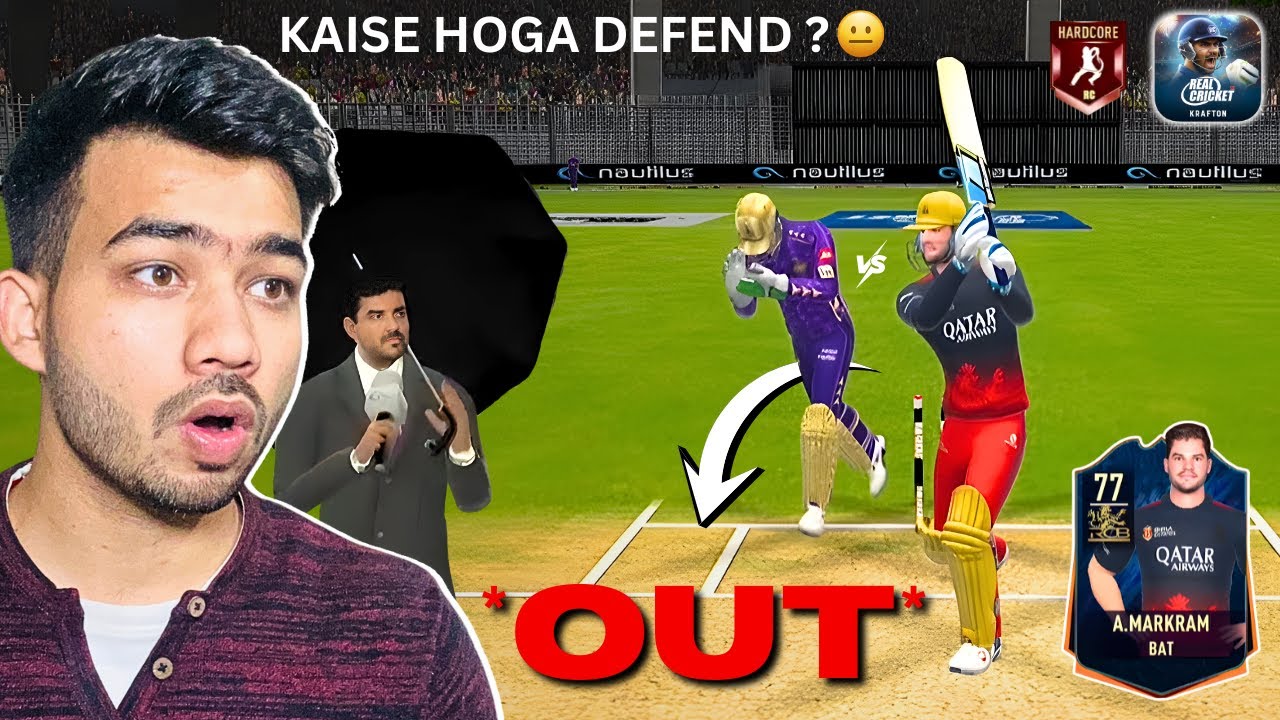 KKR NEED 26 RUNS IN 14 BALLS vs RCB 😮 | Real Cricket Auction