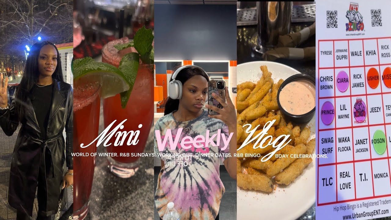 MINI VLOG| ICE SCULPTURES+ R&B SUNDAYS+GYM+ R&B BINGO + BDAY PARTY+ W DATES | DAYLATELY 