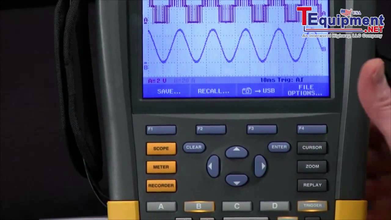Fluke 190-II Series: How To Use A USB Drive To Transfer Data From A ScopeMeter