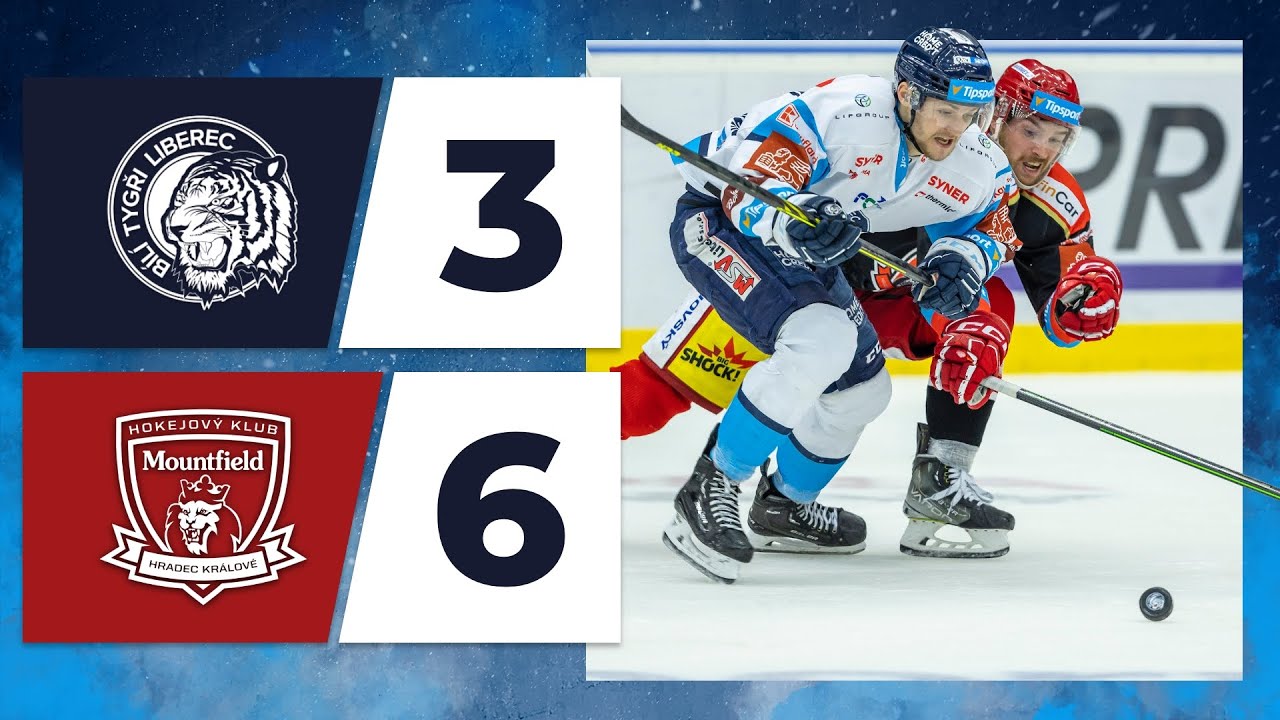 SESTŘIH | Bílí Tygři - Mountfield HK 3:6