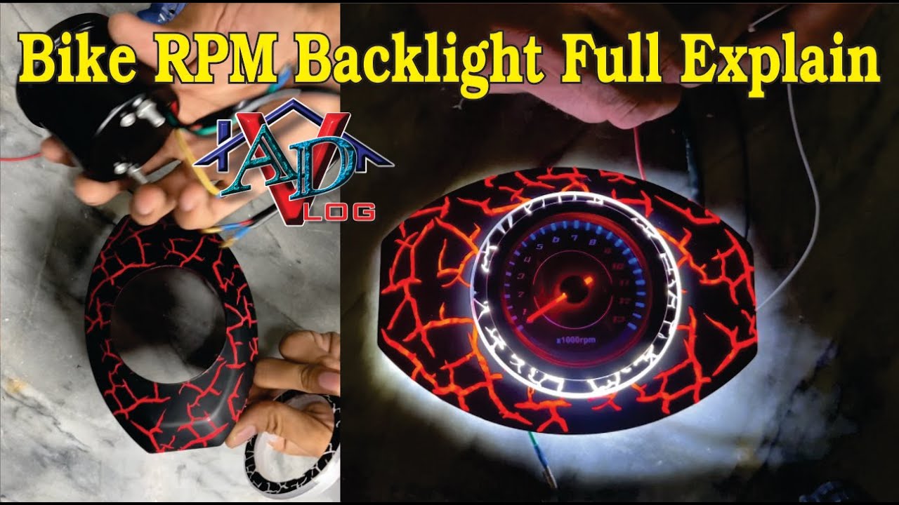 how to make honda 125 RPM backlight full explain   amjad decoration vlog
