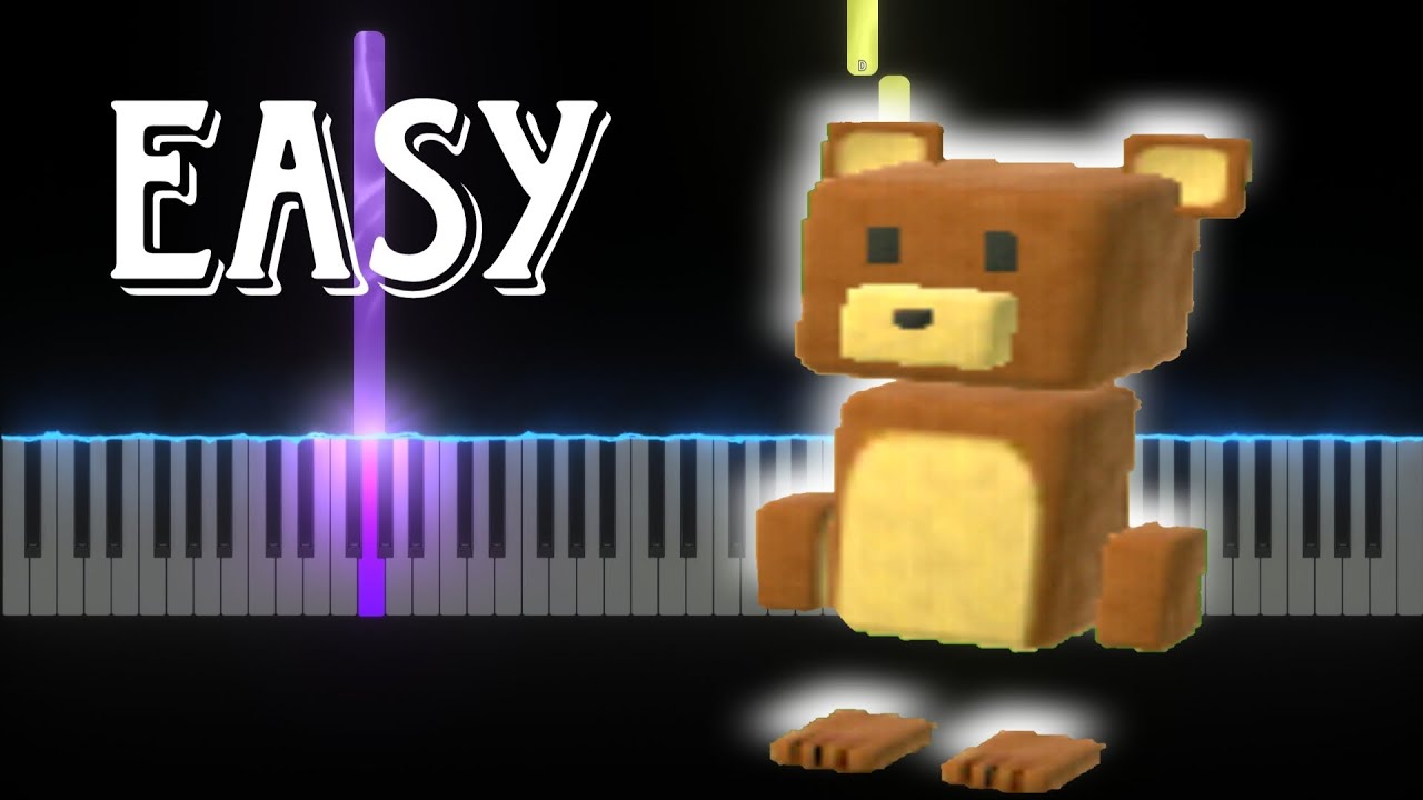 Super Bear Adventure - Bear Village (Easy Piano Tutorial)